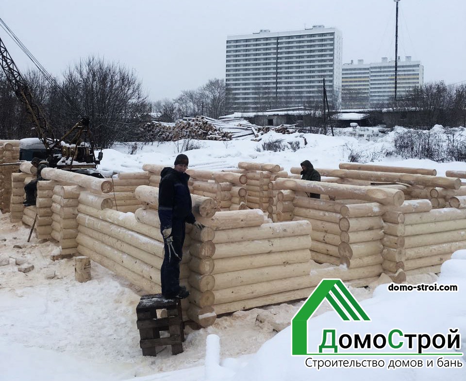 Дом из Оцилиндрованное бревно